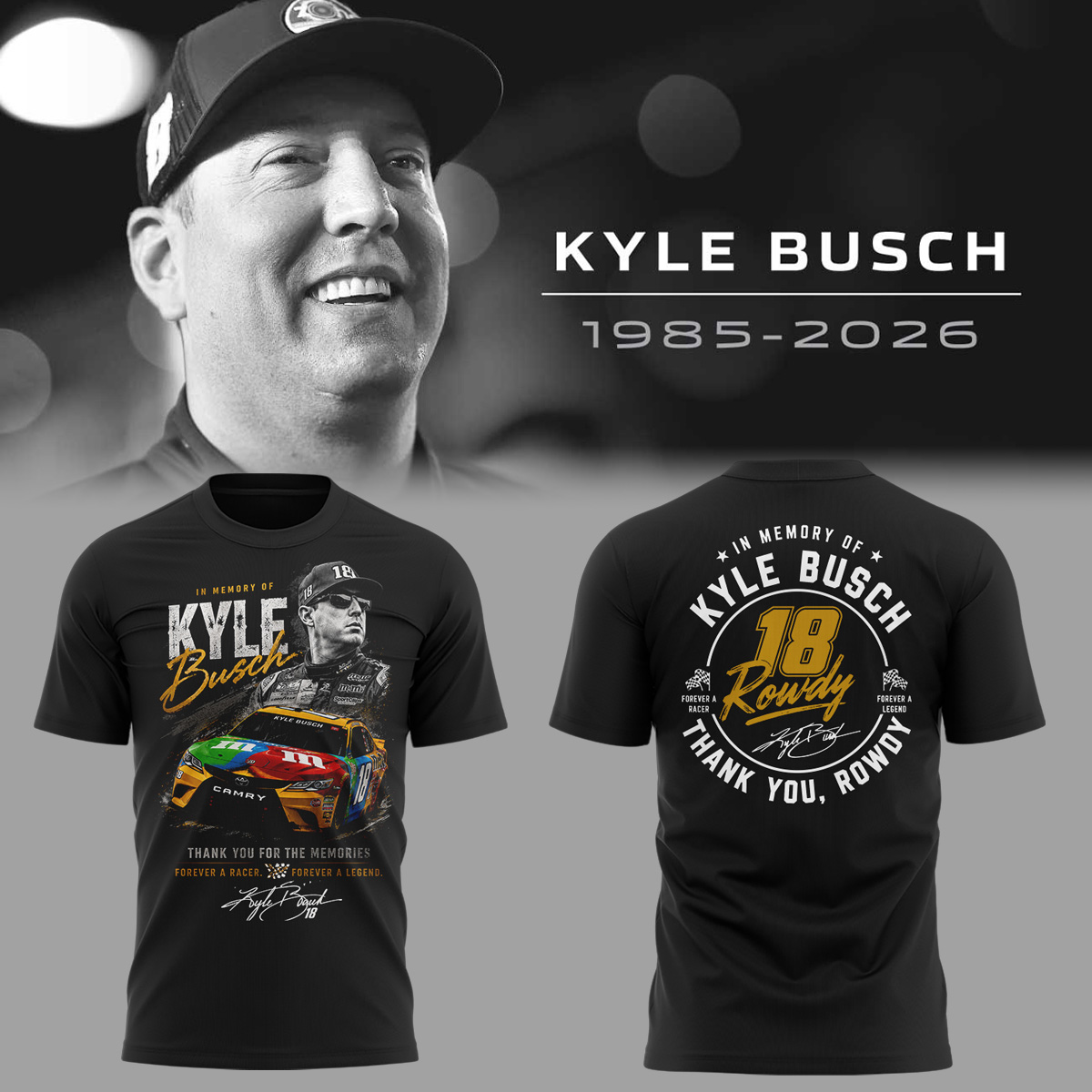 Limited Edition Rowdy Forever Racing Tribute Shirt-ND05222619