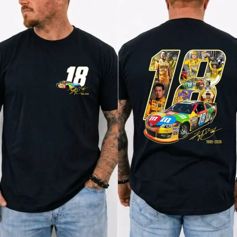 Kyle Busch 18 Tribute Shirt, NASCAR Legend Memorial Tee, RIP Rowdy 1985-2026 Shirt, Vintage NASCAR Tribute Top