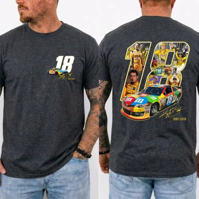 Kyle Busch 18 Tribute Shirt, NASCAR Legend Memorial Tee, RIP Rowdy 1985-2026 Shirt, Vintage NASCAR Tribute Top