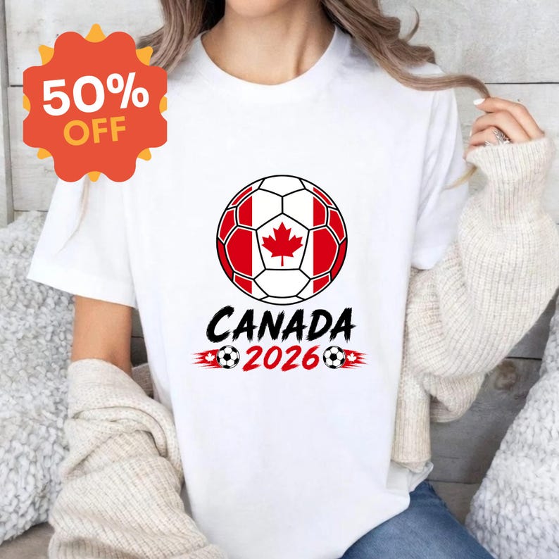 Canada Soccer Fan T-Shirt, Canada Flag Football Supporter Tee, Match Day Pride Shirt