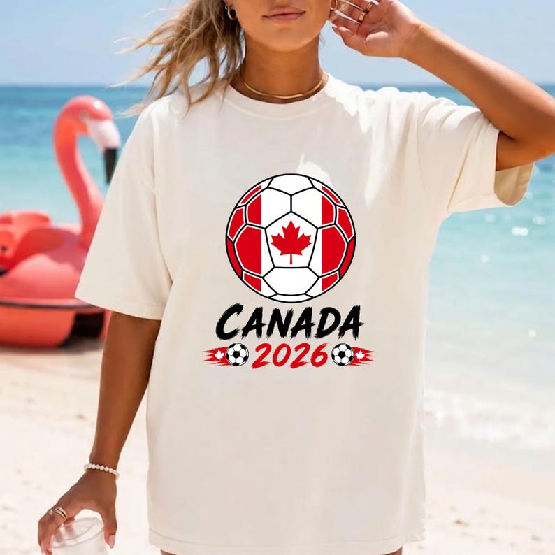 Canada Soccer Fan T-Shirt, Canada Flag Football Supporter Tee, Match Day Pride Shirt