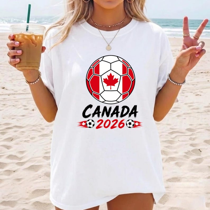 Canada Soccer Fan T-Shirt, Canada Flag Football Supporter Tee, Match Day Pride Shirt