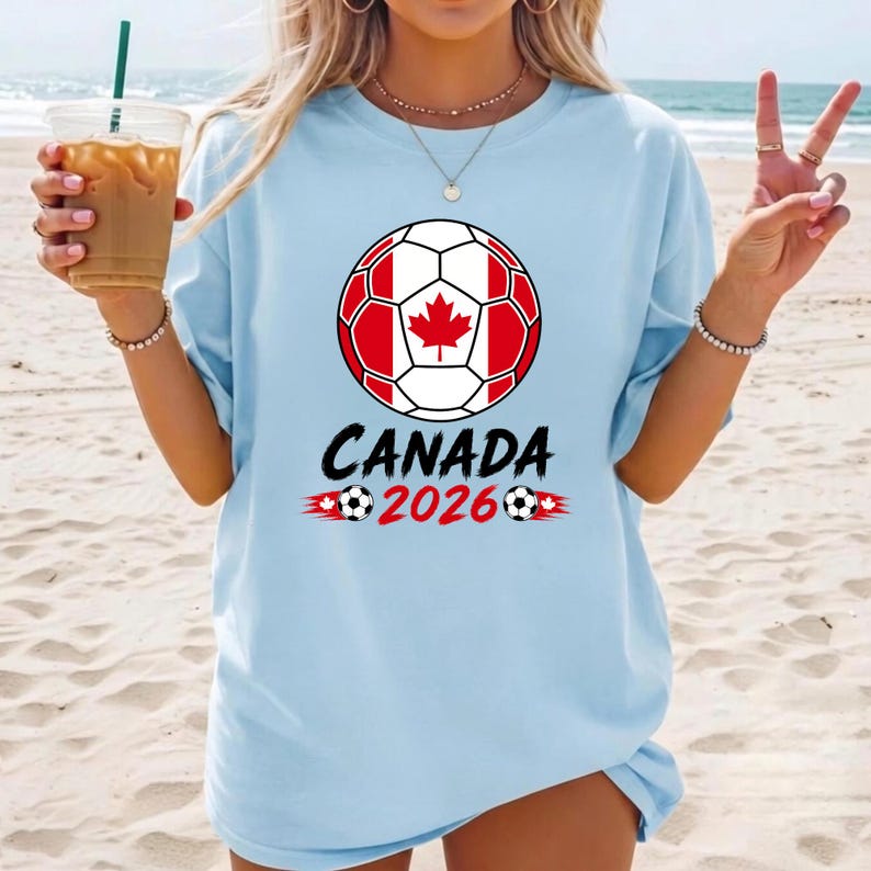 Canada Soccer Fan T-Shirt, Canada Flag Football Supporter Tee, Match Day Pride Shirt