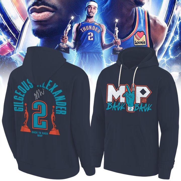 OKC Thunder 2026 MVP Back 2 Back Signature Hoodie
