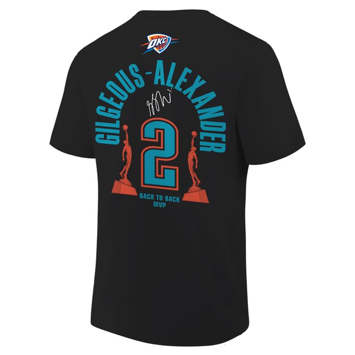OKC Thunder 2026 MVP Back 2 Back Signature T-shirt