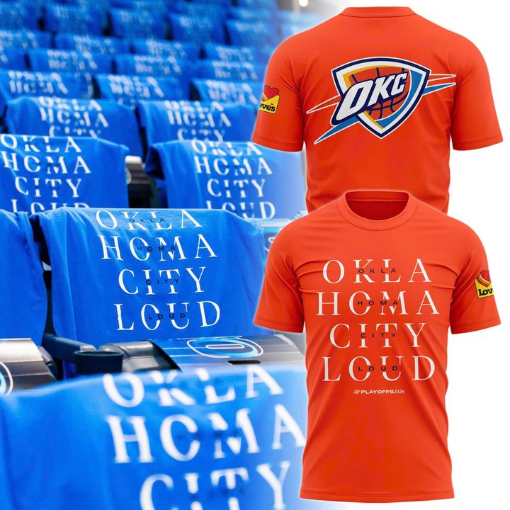 Oklahoma City Thunder 2026 Playoffs Orange T-shirt - Round 3 - Game 1