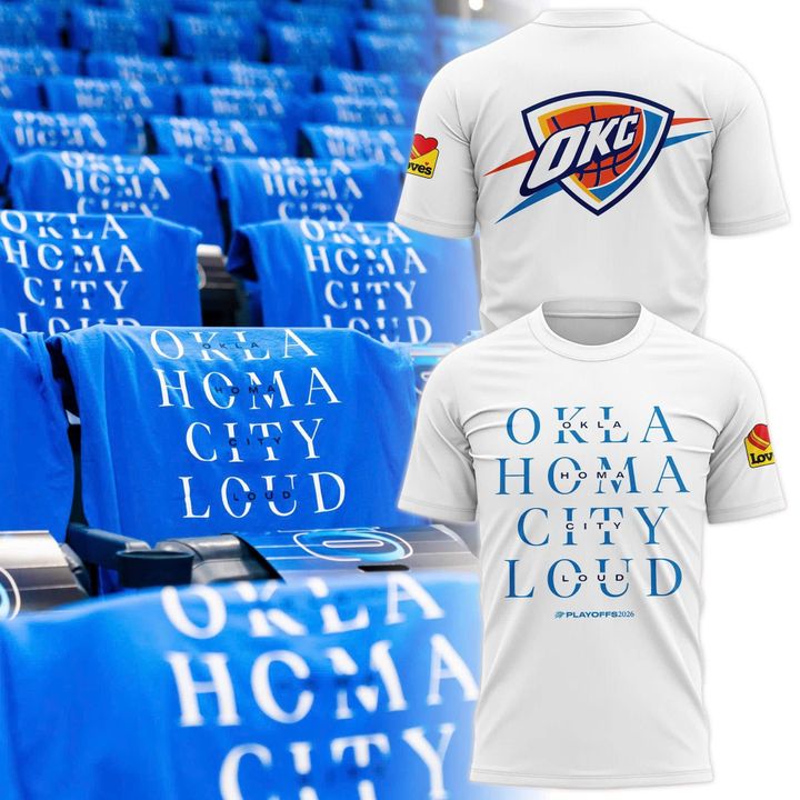Oklahoma City Thunder 2026 Playoffs White T-shirt - Round 3 - Game 1