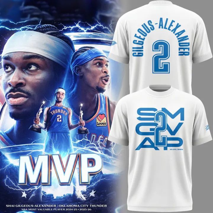 Shai Gilgeous-Alexander 2026 MVP T-Shirt White.
