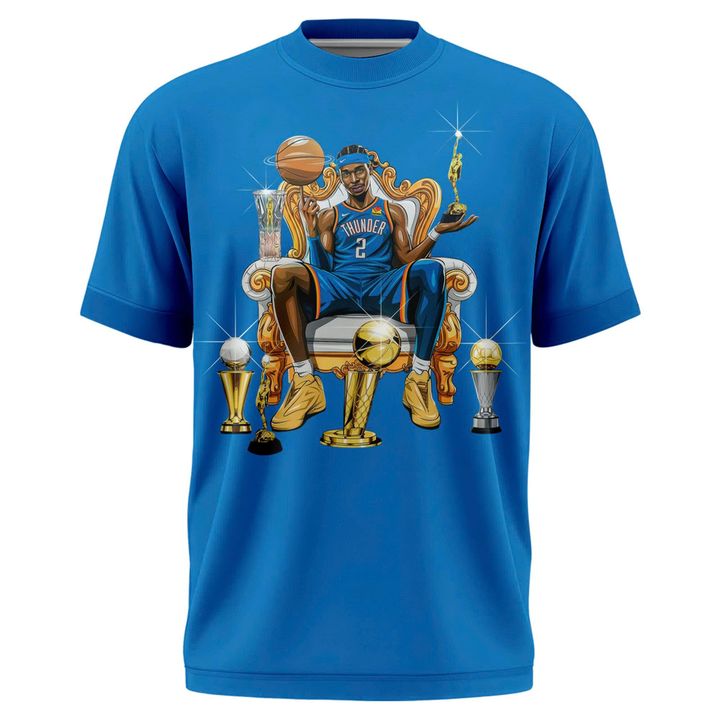 Shai Gilgeous Alexander BACK-TO-BACK MVP Blue T-Shirt V2