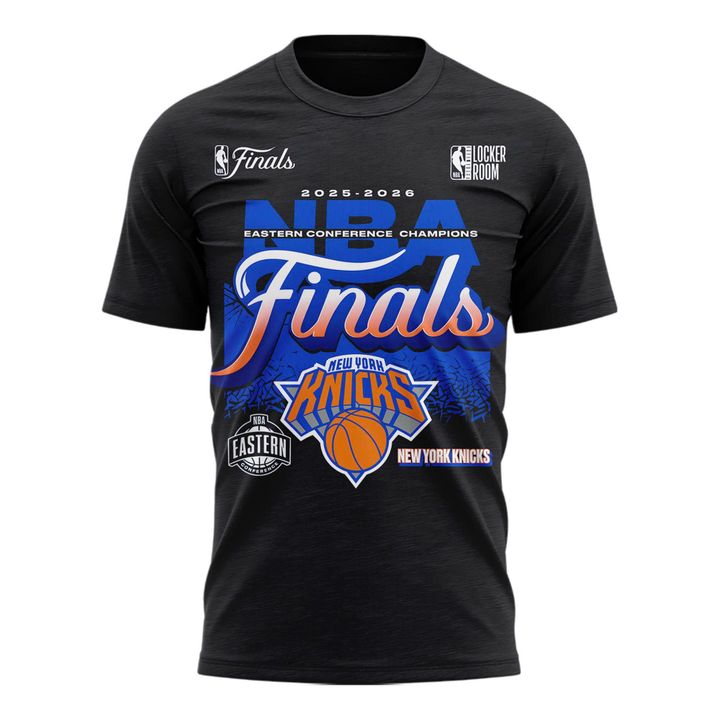 Men's New York Knicks Fanatics Charcoal 2026 NBA Eastern Conference Champions Two-Sided T-Shirt