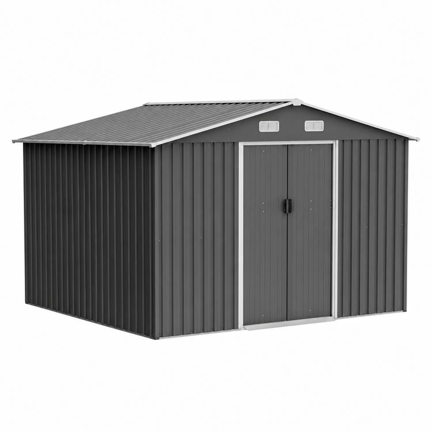 Capanno in metallo Antracite 257x312x178 cm-Elqironix