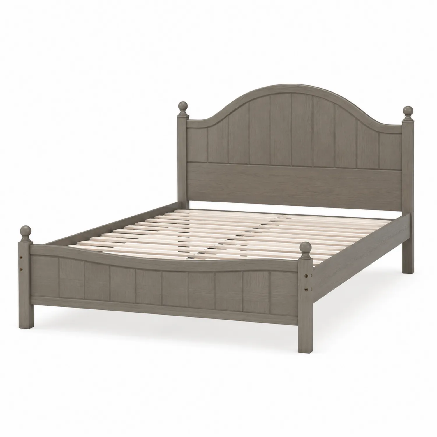 Letto matrimoniale in legno grigio 200x160 cm-Elqironix