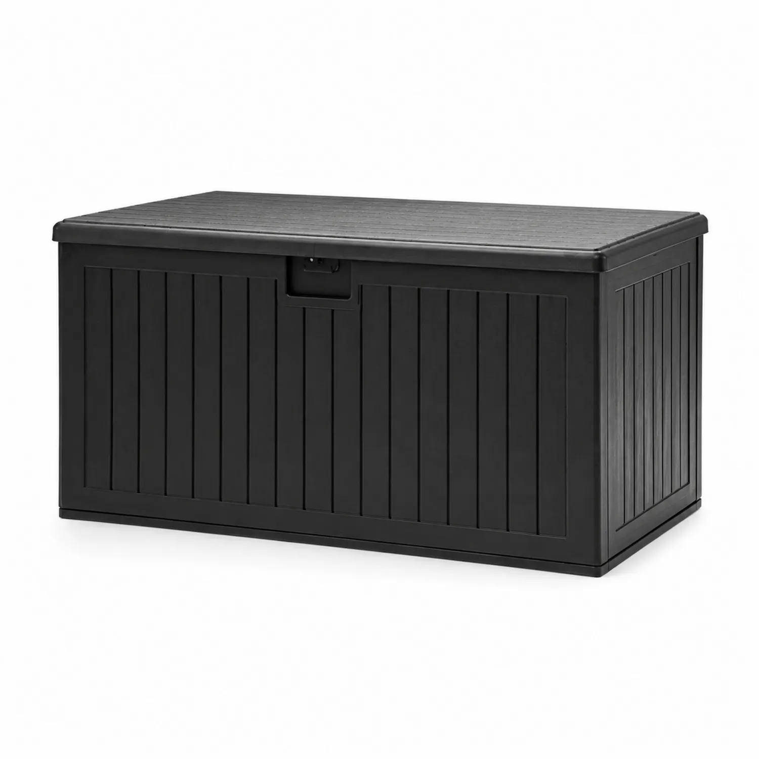 Contenitore portaoggetti rettangolare in plastica nera 120x50x60cm-Elqironix