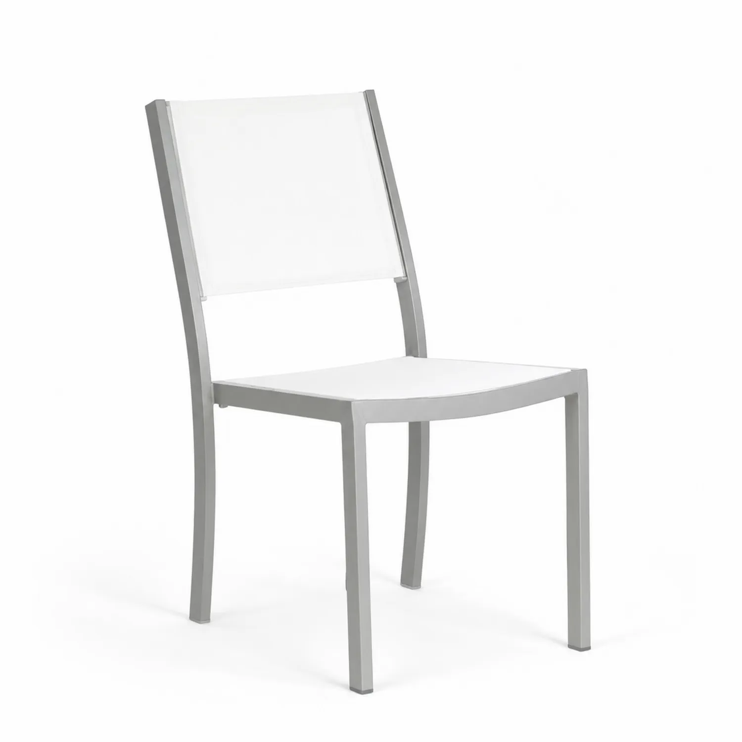 Sedia da Giardino in Alluminio e Textilene Bianco-Elqironix