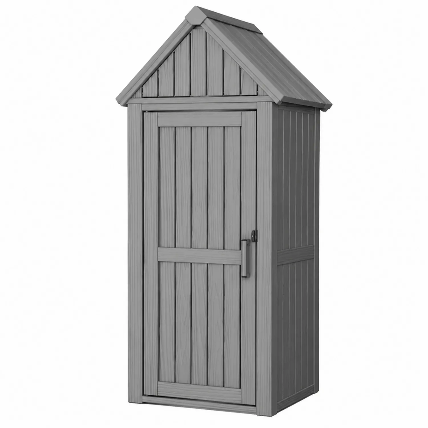 Capanno da Giardino in Resina Grigio 65x45x180 cm-Elqironix
