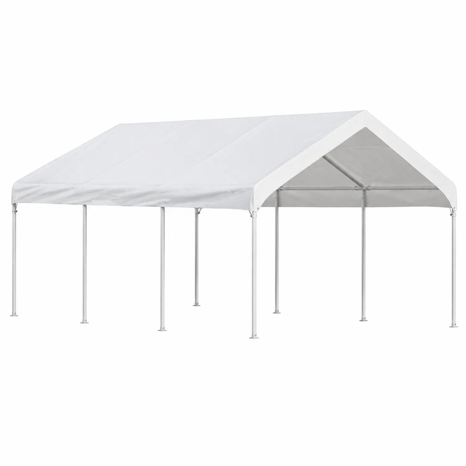 Tendone in metallo e polietilene bianco 600x300x250 cm-Elqironix