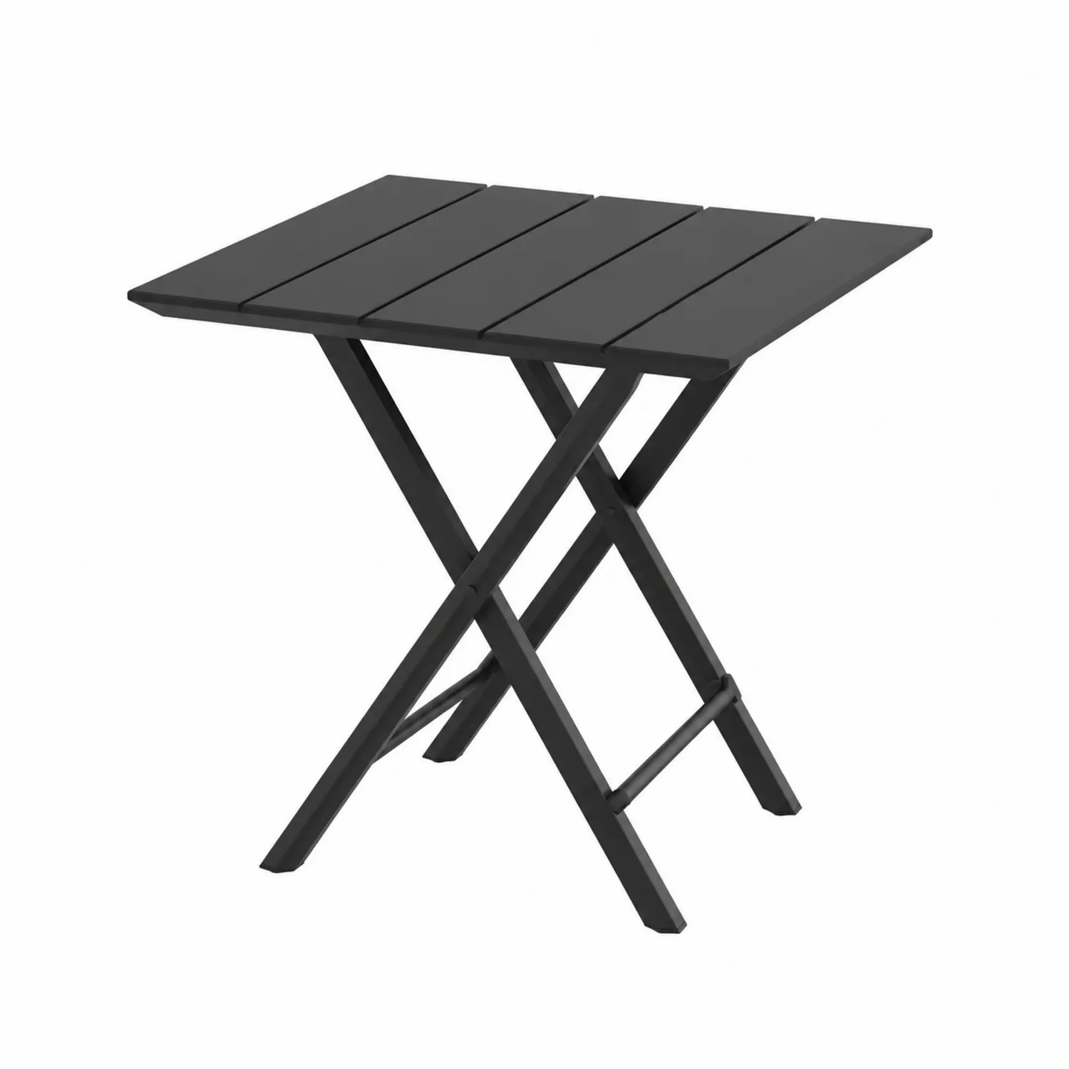 Tavolo pieghevole in alluminio nero 70x70 cm-Elqironix