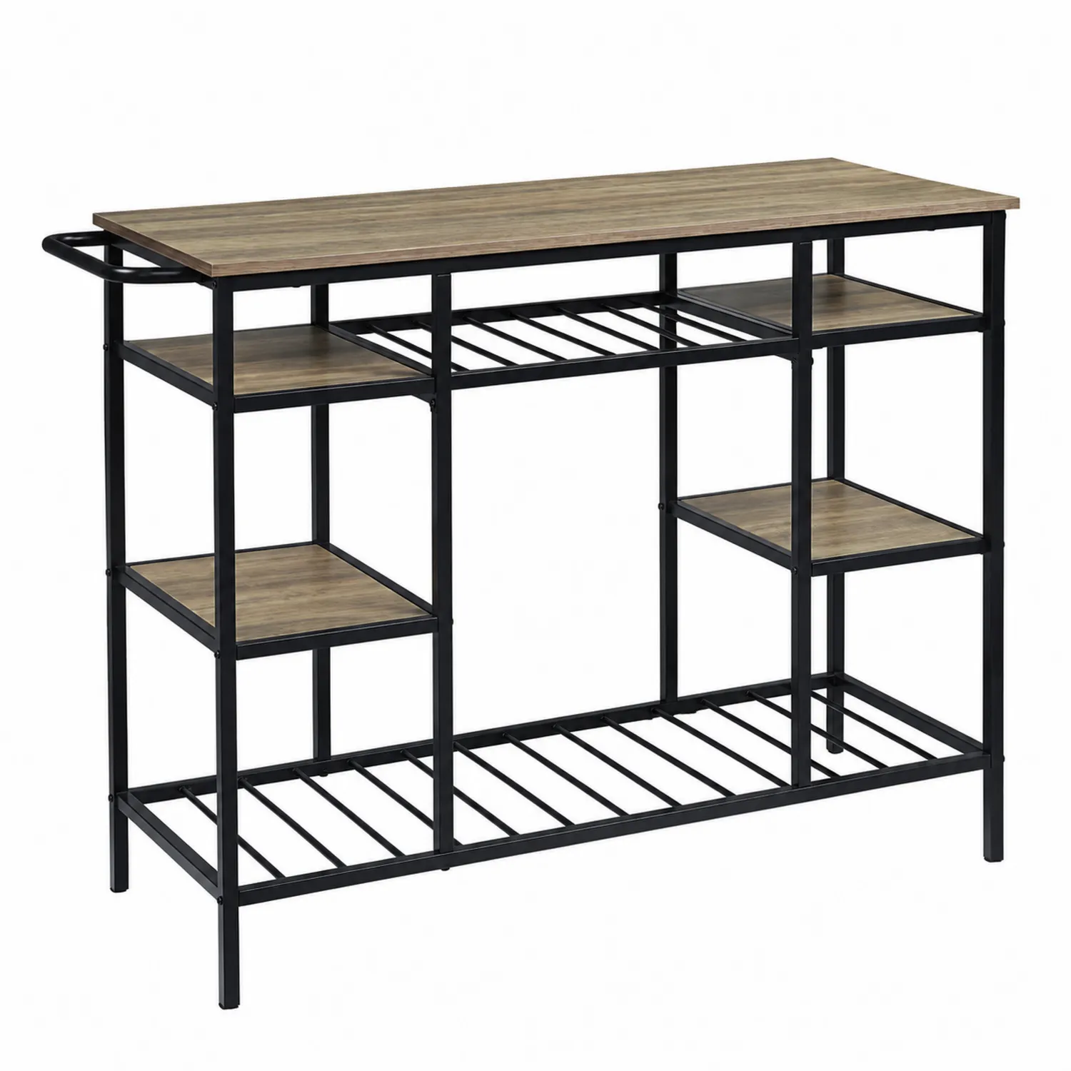 Carrello da Cucina in Metallo e Legno MDF-Elqironix