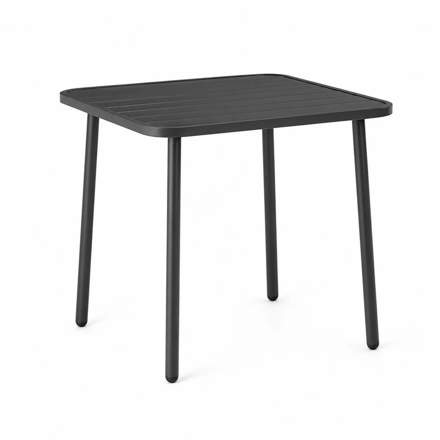 Tavolo quadrato in metallo nero verniciato 80x80x74 cm-Elqironix