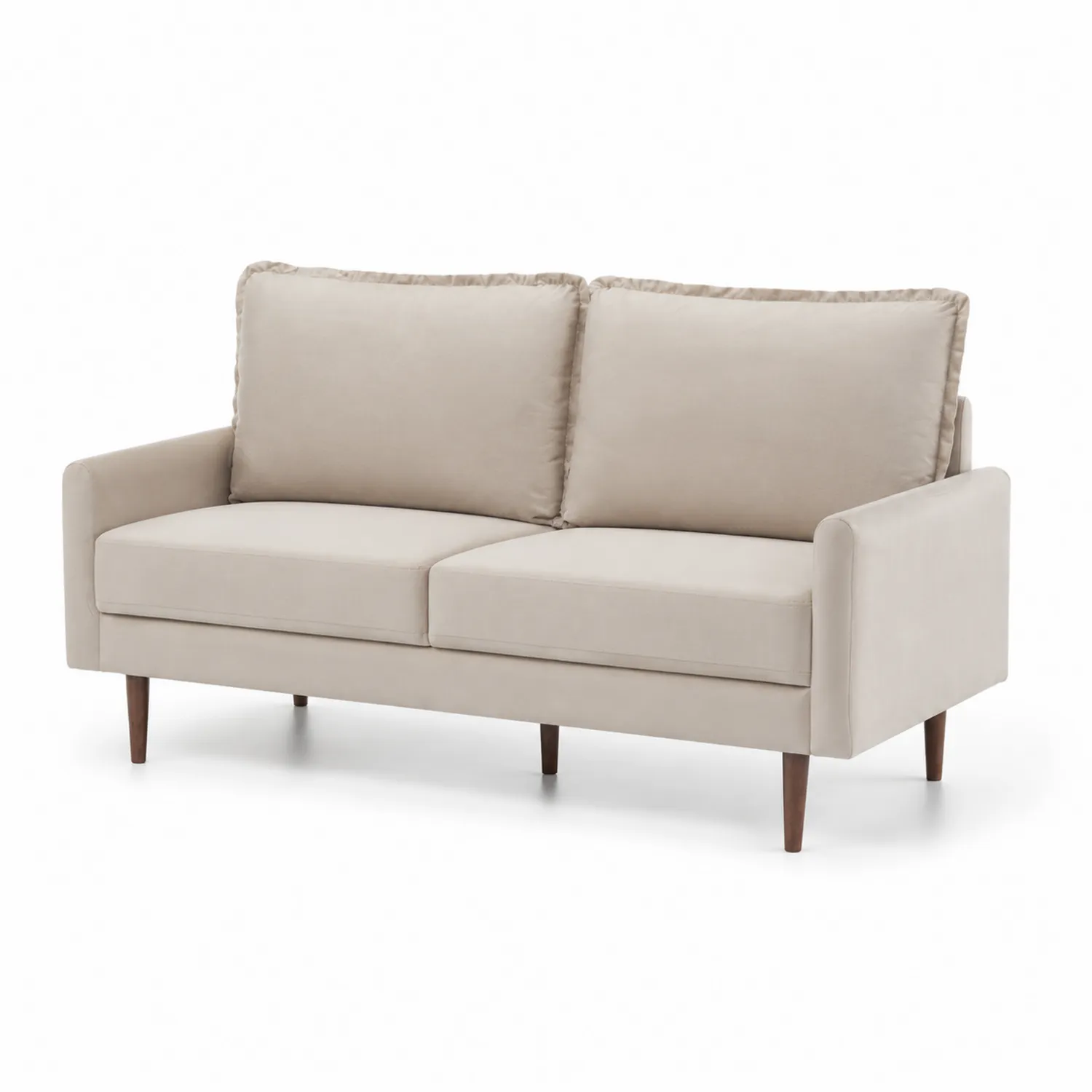 Divano due posti in tessuto poliestere Beige-Elqironix