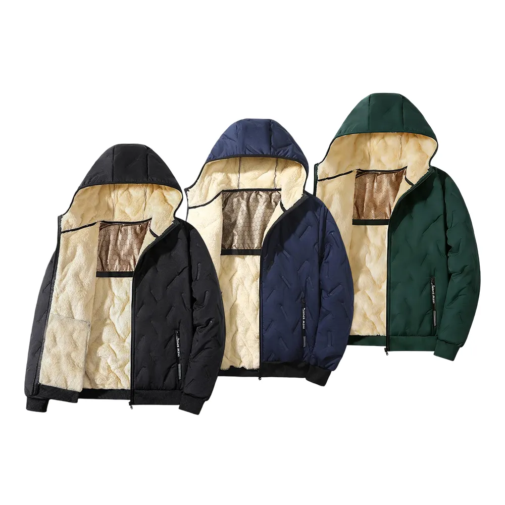 Men's Winter Warm Jacket with Fleece Lining Regular Fit