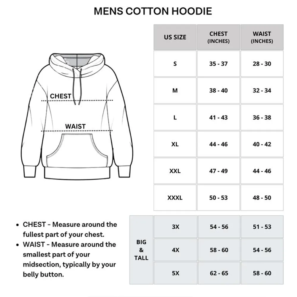 Men's Cotton Lightweight Casual Pullover Drawstring Hoodie With Pocket (Big & Tall)