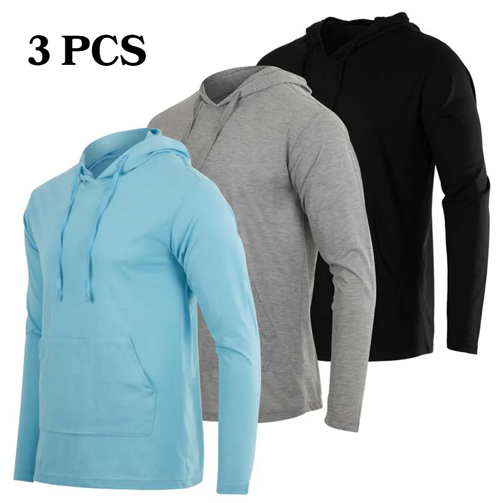 Men's Cotton Lightweight Casual Pullover Drawstring Hoodie With Pocket (Big & Tall)
