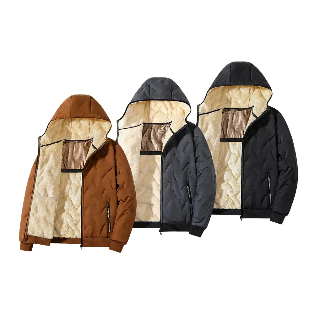 Men's Winter Warm Jacket with Fleece Lining Regular Fit