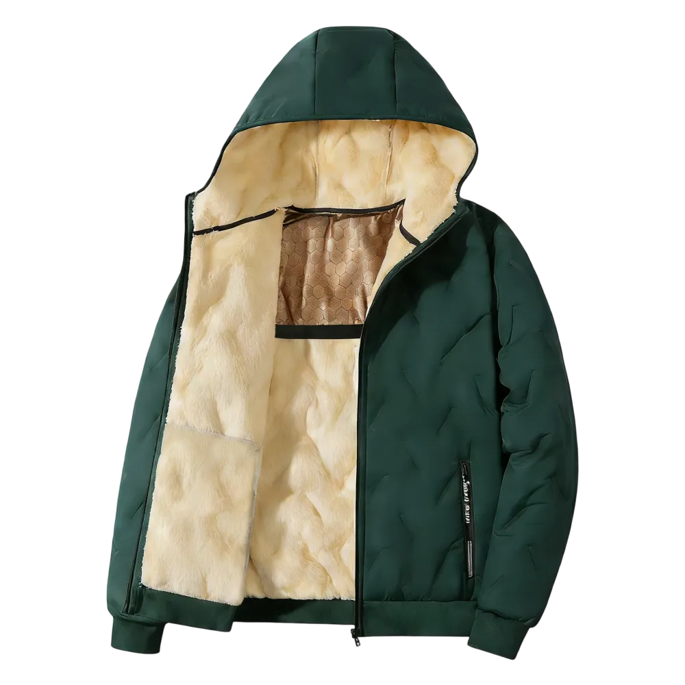 Men's Winter Warm Jacket with Fleece Lining Regular Fit