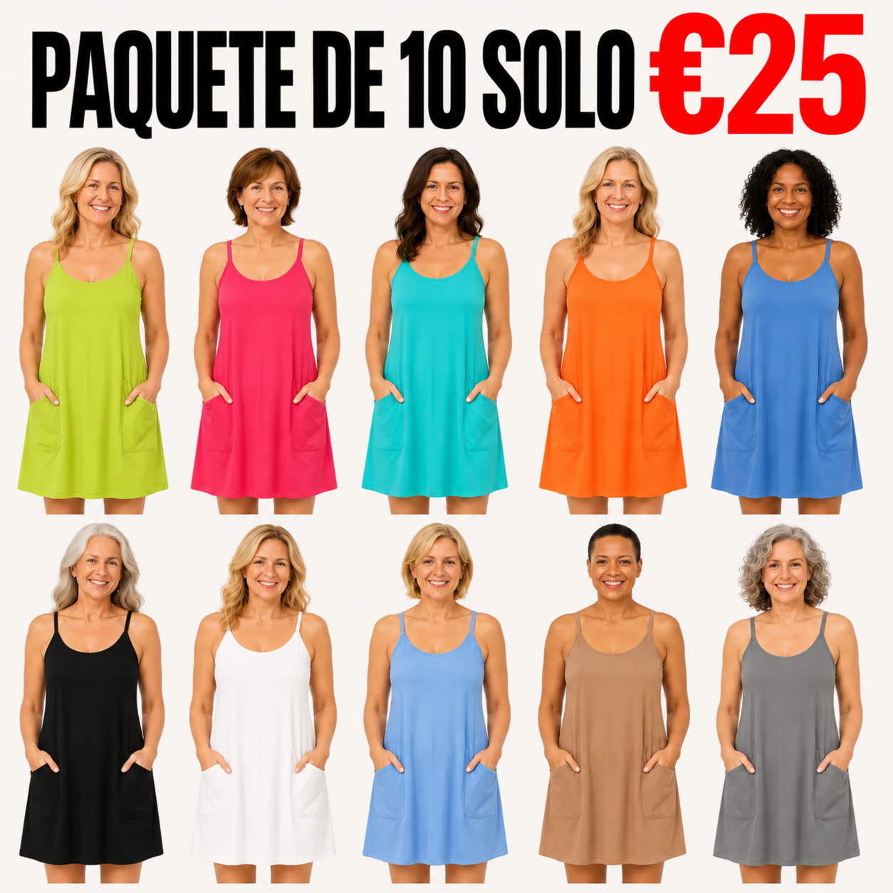 Women's Sleeveless Athletic Dress with Built-In Shorts