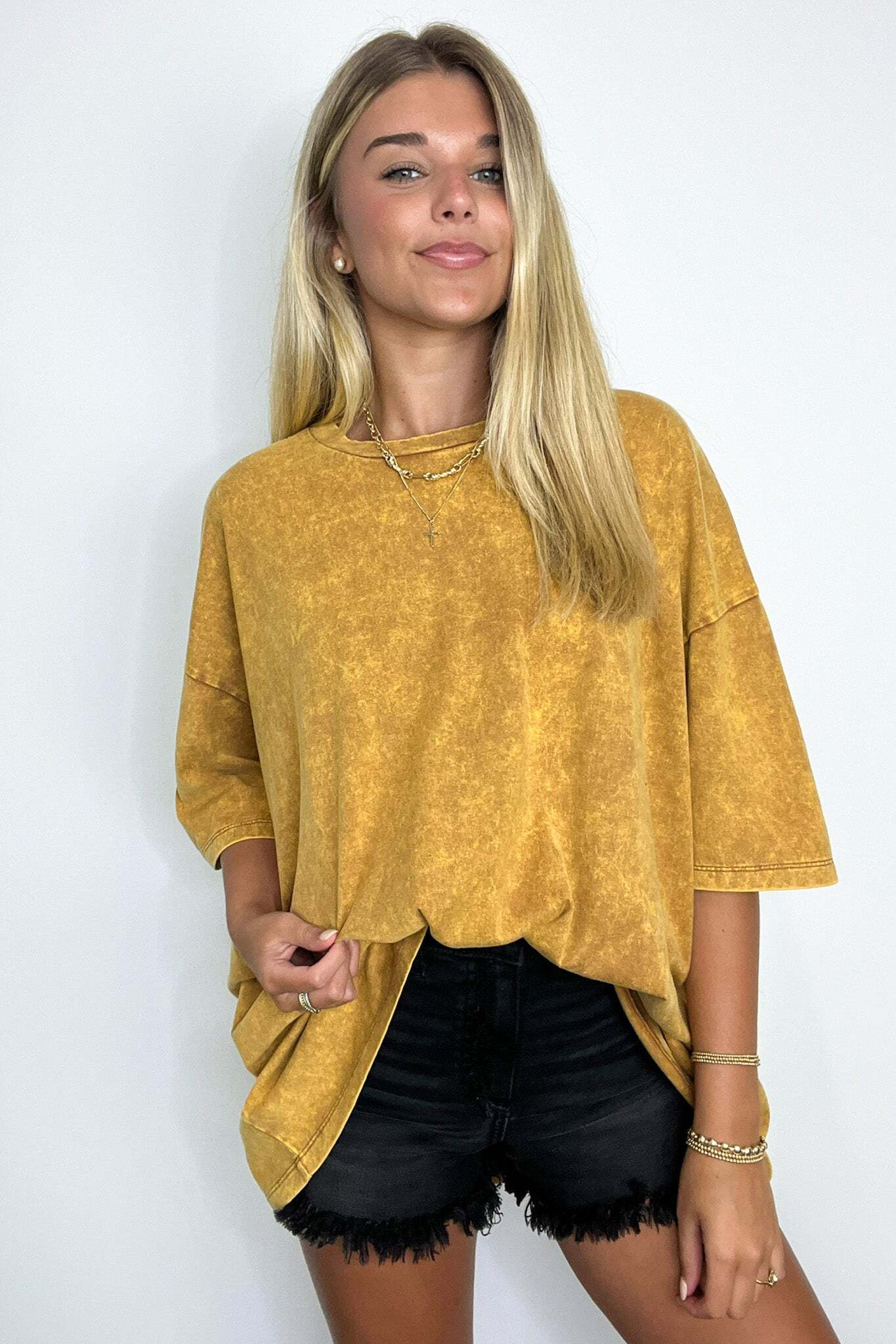 Weekend Awaits Mineral Wash Oversized Top - BACK IN STOCK