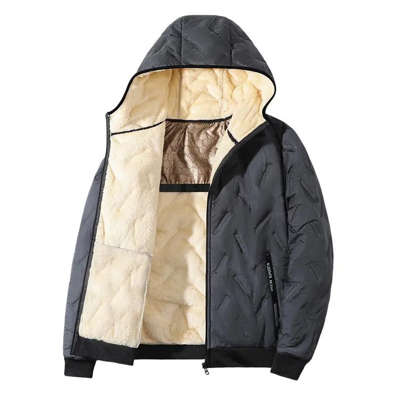 Men's Winter Warm Jacket with Fleece Lining Regular Fit