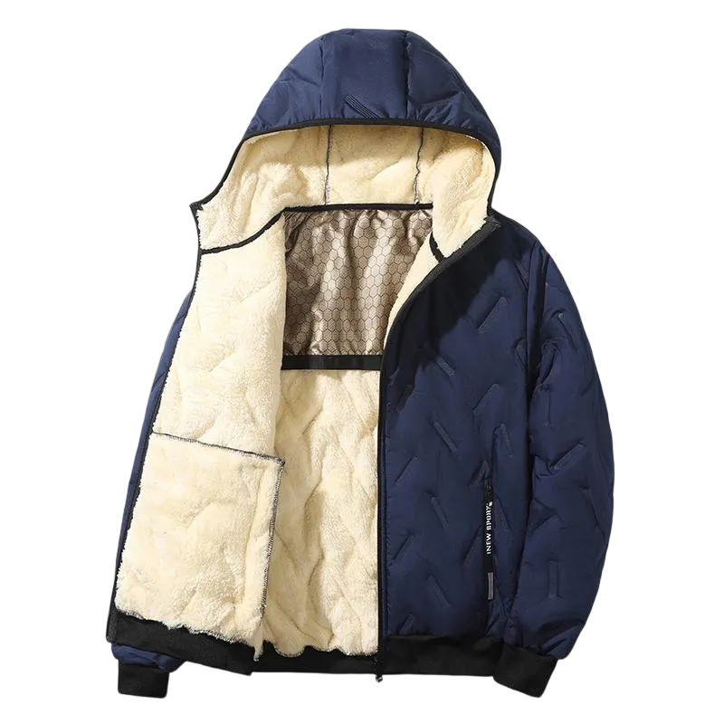 Men's Winter Warm Jacket with Fleece Lining Regular Fit