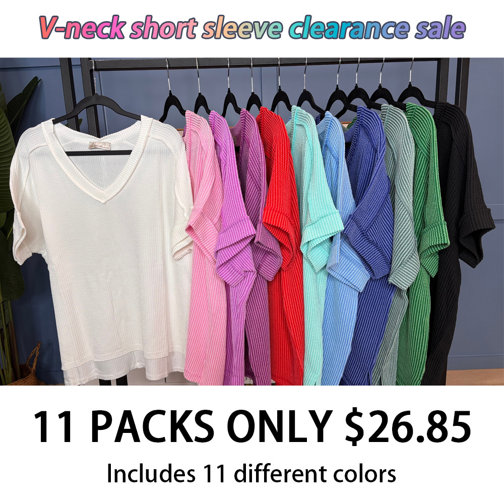⏰Hot Sale-2025 Tops Short Sleeve T-Shirts Cute Round Neck T-Shirts Shirts (Multiple Colors)