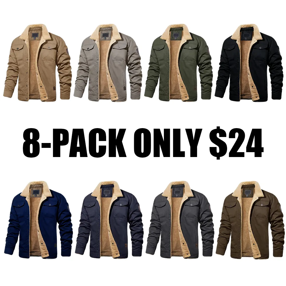 Men's Sherpa Lined Trucker Jacket – Warm, Casual Cotton Fleece
