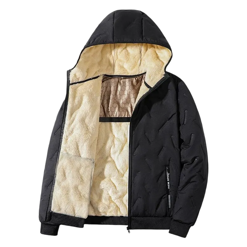 Men's Winter Warm Jacket with Fleece Lining Regular Fit