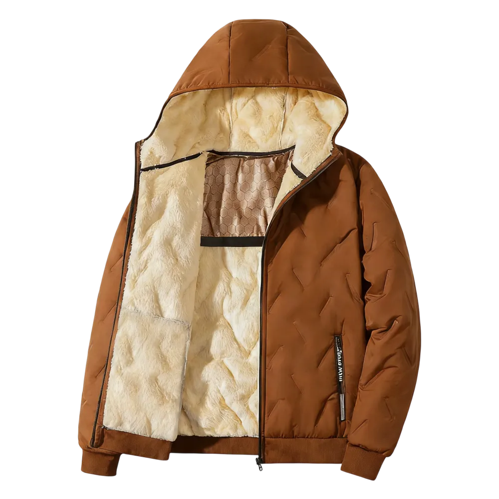 Men's Winter Warm Jacket with Fleece Lining Regular Fit