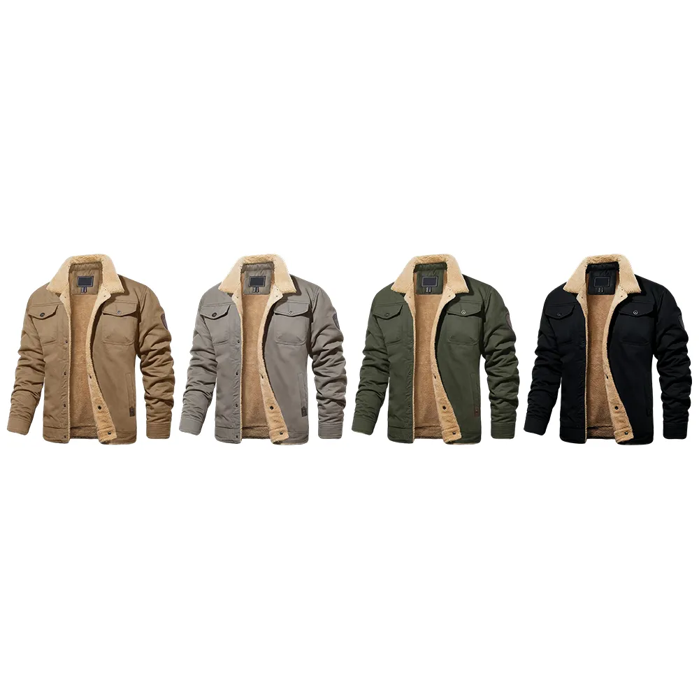 Men's Sherpa Lined Trucker Jacket – Warm, Casual Cotton Fleece