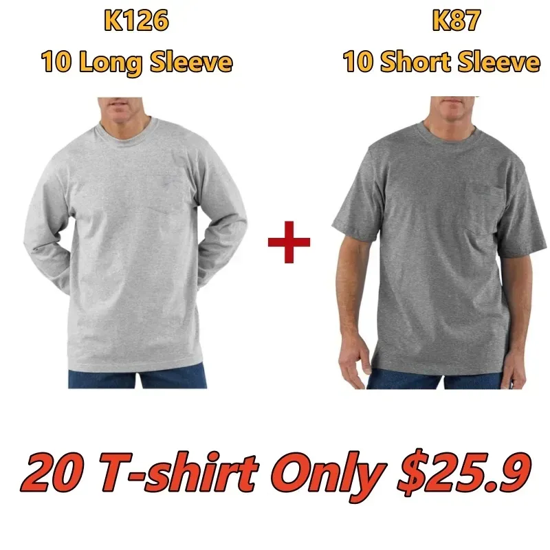 🔥Last Day 89% OFF🔥 CHT Men's K87&K126 Workwear Loose Fit Heavyweight Short-Sleeve Pocket T-Shirt (Also Available in Regular & Tall)
