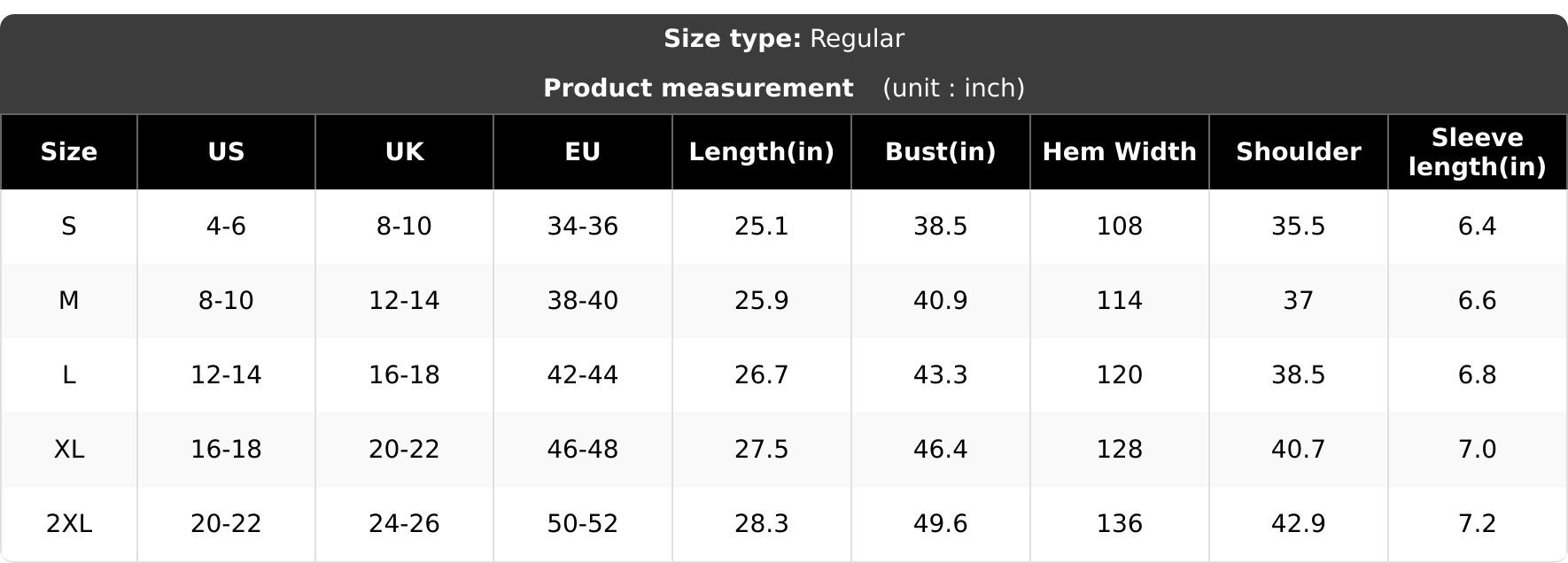 ⚡19-COLOR FAVORITE⚡ Women's Oversized Short-Sleeve Knit Tunic Top size chart