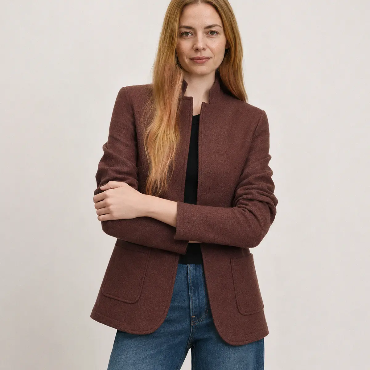 Chocolate Brown blazer included in the eight-piece bundle
