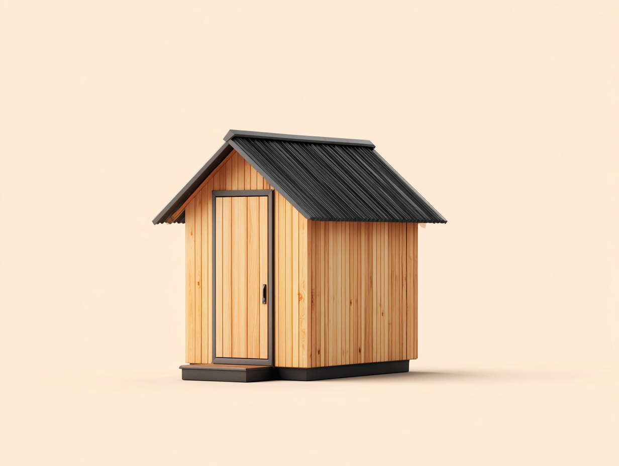 Gartenhaus Holz 180x140x210 cm - Naturfarbe-Schwarz - Modernes Design geeignet für Garten-Sofagetbase