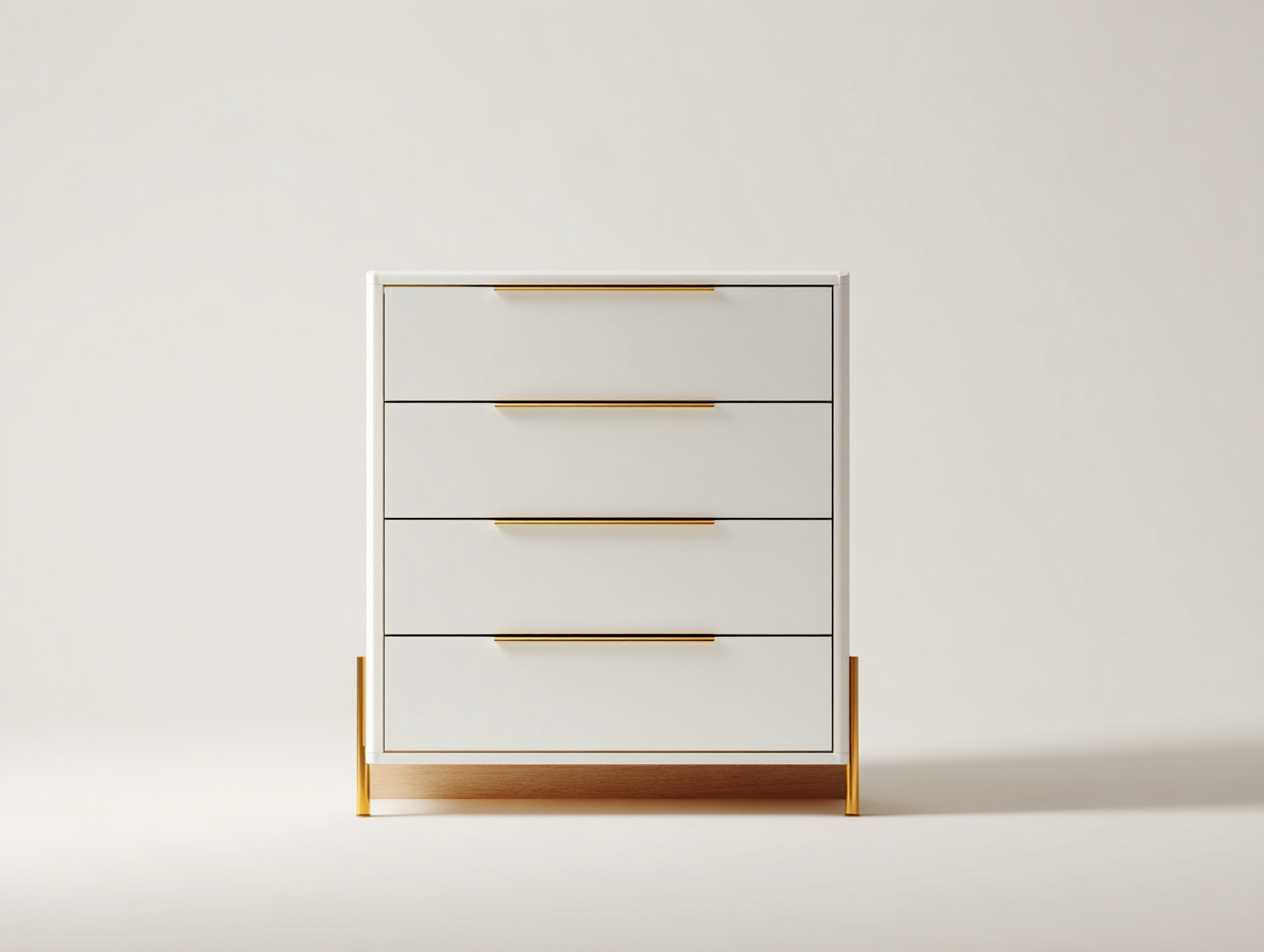 Kommode mit Schubladen Holzwerkstoff 80x40x85 cm - Weiß - Modernes Design für Schlafzimmer-Sofagetbase
