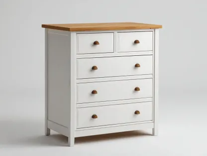 Table de chevet - bois massif-MDF - 78 x 42 x 92 cm - blanc-marron - style classique-Roommyhome