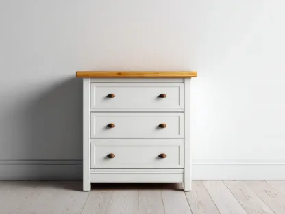 Table de chevet - bois massif-MDF - 64 x 38 x 74 cm - blanc-marron - style classique-Roommyhome