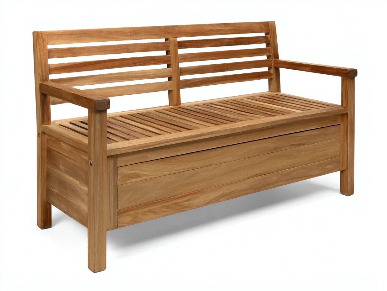 Banc de jardin - bois massif - 125x58x88 cm - marron - style fonctionnel-Roommyhome