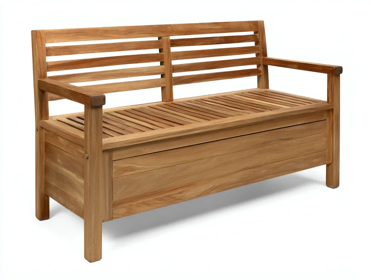Banc de jardin - bois massif - 125x58x88 cm - marron - style fonctionnel-Roommyhome