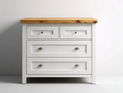Table de chevet - bois massif-MDF - 82 x 40 x 78 cm - blanc-marron - style classique-Roommyhome