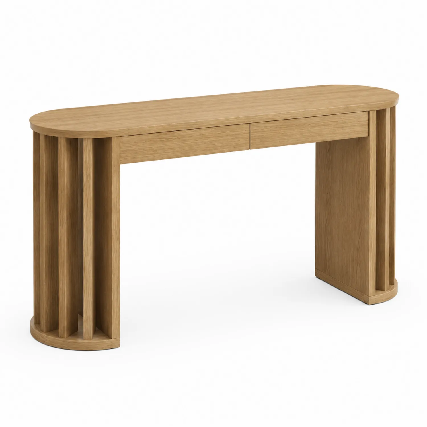 Consolle in legno di quercia con finitura naturale 120x40x75 cm