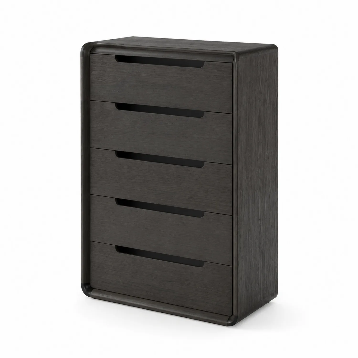 Cassettiera in Legno Scuro a 5 Cassetti